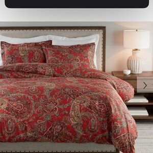Pottery Barn Caroline Paisley Organic cotton duvet - king size